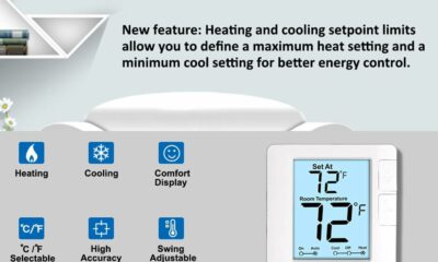Thermostat for Home Non-Programmable Single-Stage Systems, 1 Heat/1 Cool, Easy DIY, White Backlight product image