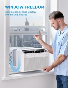 Midea 8,000 BTU U Shaped Smart Inverter Window Air Conditioner - Cools 350 Sq Ft, Ultra Quiet with Open Window Flexibility - Alexa/Google Assistant Compatible - 37% Energy Savings, Remote (Updated) 8,000 BTU (Updated) product image