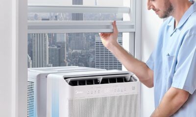 Midea 8,000 BTU U Shaped Smart Inverter Window Air Conditioner - Cools 350 Sq Ft, Ultra Quiet with Open Window Flexibility - Alexa/Google Assistant Compatible - 37% Energy Savings, Remote (Updated) 8,000 BTU (Updated) product image