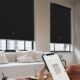 Graywind Smart Roller Shades 100% Blackout Window Blinds with APP Control Customized Automatic Shades for Home and Office(31" Wx72 H,Black) Plain Texture-black 31"Wx72"H product image