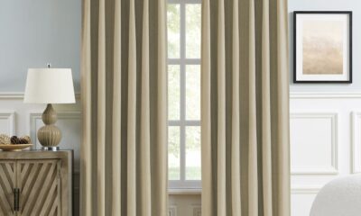 DUALIFE Luxury Blackout Curtains for Bedroom 96 Inches Long Taupe, Pinch Pleated Linen Blend Farmhouse 100% Blackout Thermal Insulated Drapes with Hooks for Track System 2 Panels W40xL96 40"W x 96"L (Pack of 2) Taupe product image