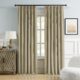 DUALIFE Luxury Blackout Curtains for Bedroom 96 Inches Long Taupe, Pinch Pleated Linen Blend Farmhouse 100% Blackout Thermal Insulated Drapes with Hooks for Track System 2 Panels W40xL96 40"W x 96"L (Pack of 2) Taupe product image