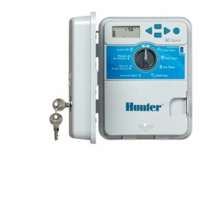 Hunter XC -600 Hybrid Battery Powered Irrigation Controller, 6 Zone Sprinkler Timer, Indoor and Outdoor Use, Waterproof, Programmable Lawn and Garden Watering System 6 stations product image