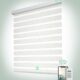 Yoolax Motorized Zebra Blinds, Remote Zebra Shades for Indoor Windows, Motorized Shades with Remote Light Control Horizontal Window Blinds Custom Size(60% Shading Sheer White) product image