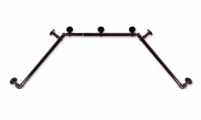 Rod Desyne 1 Inch Pipe Bay Window Curtain 23" 41"-78"-Bronze Single Rod Set product image