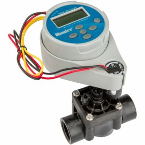 Hunter Sprinkler NODE100 NODE-100 Battery Controller with Solenoid, Small, Blue,Grey product image