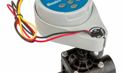 Hunter Sprinkler NODE100 NODE-100 Battery Controller with Solenoid, Small, Blue,Grey product image