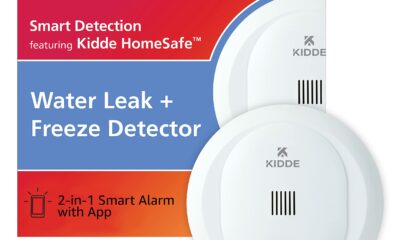 Kidde WiFi Water Leak Detector & Freeze Alarm, Alexa Device, Smart Leak Detector for Homes with App Alerts,White 1 pack product image