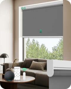 Allesin Motorized Roller Blinds 23x72-Inch Blackout Smart Shade