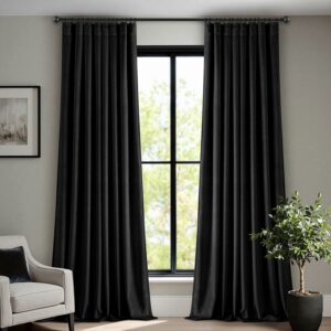 ANRODUO Pinch Pleat Blackout Curtains 84-Inch (2-Pack)