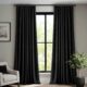 ANRODUO Black Velvet Curtains 84 Inches Long Blackout Thermal Insulated Soundproof Curtain Privacy Room Darkening Curtains Pinch Pleat Window Drapes for Bedroom Living Room Set of 2 Pinch Pleat | Black 52"W x 84"L (Pack of 2) product image