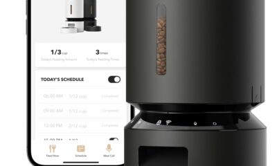 PETLIBRO Automatic Cat Feeder, 5G WiFi Automatic Dog Food Dispenser with Freshness Preservation, 5L Timed Pet Feeder with Low Food Sensor, Up to 10 Meals Per Day, Granary Black Black 5L-with WiFi product image