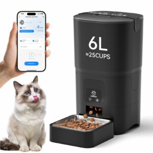 PAPIFEED 6L Smart WiFi Cat Feeder with Stainless Steel Bowl