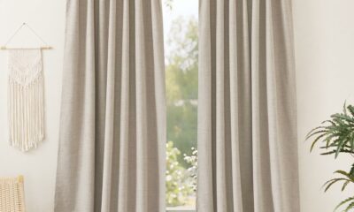 RYB HOME Pinch Pleated Full Blackout Curtains Linen Blended Window Curtains 90 inches for Living Room Bedroom Home Office Privacy Thermal Insulated Drapes, W 42 x L 90 inch, Beige, 2 Panels 42"W x 90"L (Pack of 2) Beige product image