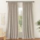 RYB HOME Pinch Pleated Full Blackout Curtains Linen Blended Window Curtains 90 inches for Living Room Bedroom Home Office Privacy Thermal Insulated Drapes, W 42 x L 90 inch, Beige, 2 Panels 42"W x 90"L (Pack of 2) Beige product image