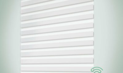 Yoolax Motorized Zebra Blinds, Remote Zebra Shades for Indoor Windows, Motorized Shades with Remote Light Control Horizontal Window Blinds Custom Size(80% Shading White) product image