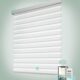 Yoolax Motorized Zebra Blinds, Remote Zebra Shades for Indoor Windows, Motorized Shades with Remote Light Control Horizontal Window Blinds Custom Size(80% Shading White) product image