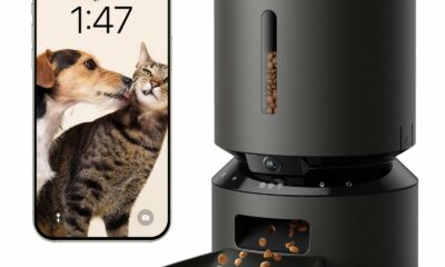 PETLIBRO Automatic Cat Feeder with Camera, 1080P HD Video with Night Vision, 5G WiFi Pet Feeder with 2-Way Audio, Low Food & Blockage Sensor, Motion & Sound Alerts for Cat & Dog Single Tray Black 5L- Camera product image