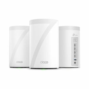 TP-Link Deco 7 Pro BE63 Tri-Band WiFi 7 BE10000 Whole Home Mesh System - 6-Stream 10 Gbps, 4x2.5G Ports Wired Backhaul, 4X Smart Internal Antennas, VPN, HomeShield, Free Expert Support (3-Pack) WiFi 7 BE10000 3 Pack product image