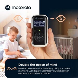 Motorola Nursery Audio Baby Monitor Dual Room HD, 1500ft Range, Night Light, 2-Way Audio, No WiFi Audio Only with Parent Unit & 2 Monitors, PIP15 product image
