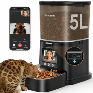 HWAEYEM 5G WiFi Pet Feeder with Camera