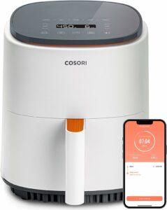 Cosori 4 Qt Air Fryer, 100 Air Fryer Liners - 4 Qt Smart Airfryer with 7 Functions, Nonstick Silicone Coating, Up To 465°F