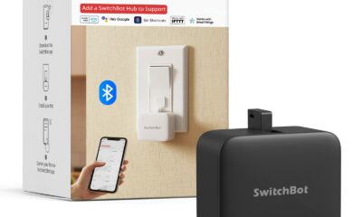 Switchbot Smart Switch Button Pusher (Bluetooth) – Fingerbot for Rocker Switch/One-Way Buttons, App Timer Control, No Wiring, Optional Hub Required for Voice/Remote, Black Bot Black product image