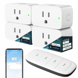 Linkind Matter Smart Plug 15A 4-Pack (Remote)