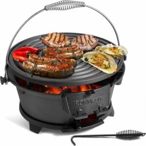 IronMaster Hibachi Cast Iron Tabletop Charcoal Grill