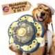 KADTC 3 Levels of Challenge Dog Puzzle Feeder Toy U.S. Brand - Design Spin-to-Release Treat Dispenser For Small Medium Large Dogs Boredom Buster Mental Stimulation Enrichment Slow Feeding Puzzles Toys Sunflower Blue product image