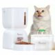 Automatic Cat Feeder and Water Dispenser FW1, 3L Cat Food Dispenser with Locking Lid, Two-in-One Set Timed Dog Feeder for Cats and Puppies, Pet Feeder with Portion Control, 4 Daily Meals White product image