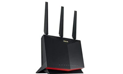 ASUS RT-AX86S (AX5700) Dual Band WiFi 6 Extendable Gaming Router, Gaming Port, Mobile Game Mode, Port Forwarding, Subscription-Free Network Security, Instant Guard, VPN, AiMesh Compatible, Smart Home AX5700 Router product image