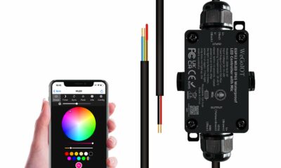 Waterproof ESP32 WLED Controller with Mic , Project for Pool Boat Landscape Outdoor Lights IP65 Dynamic RGB IC DIY Lighting WiFi APP Control for WS2812B DC5-24V RGBW LED Controller (1 Channel) product image