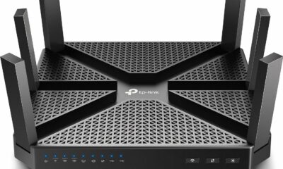 TP-Link AC4000 Smart WiFi Router - Tri Band Router, MU-MIMO, VPN Server, Parental Control, 1.8GHz CPU, Gigabit, Beamforming, Link Aggregation, Rangeboost, Works with Alexa(Archer A20),Black product image
