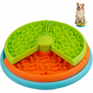 Slow Feeder Dog Bowl 3 Levels, Reduces Boredom and Anxiety, Non-Slip Interactive Puzzle Feeder, Suitable for Small/Medium/Larger Dogs Orange product image