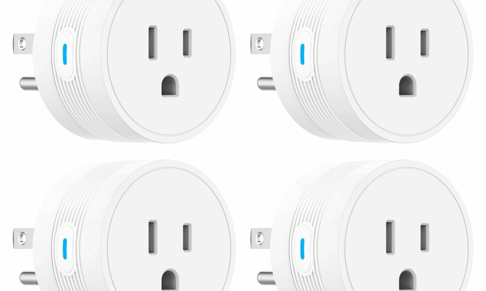 EIGHTREE 15A Smart Plug, Wi-Fi & Bluetooth Smart Outlet for High-Power Home Appliances, Works with Alexa & Google Home, Easy Setup, Timer & Remote Control, FCC & ETL Certified, 2.4GHz Wi-Fi Only 4 Pack WiFi Smart Plug product image