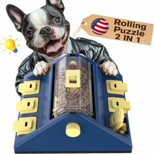 KADTC 2-Level Challenge Dog Puzzle Feeder Toy (Large Blue)