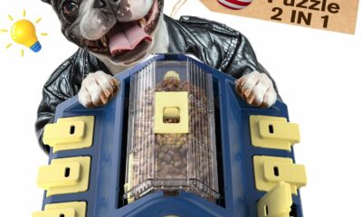 KADTC 2 Levels of Challenge,Large Size,Paw-Activated Rolling Dog Puzzle Feeder Toy,U.S. Brand & Design,Treat Puzzles Feeding for Small Medium Dogs Mental Stimulation Puppy Food Slow Dispenser Toy Large Blue product image