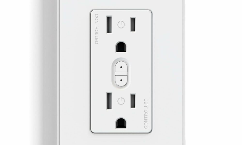 ELEGRP Smart Outlet, Smart in-Wall Outlets Works with Alexa and Google Assistant, 2.4GHz Wi-Fi Smart Receptacle, No Hub Required, UL Listed, White, 1 Pack Smart Outlet White 1 product image