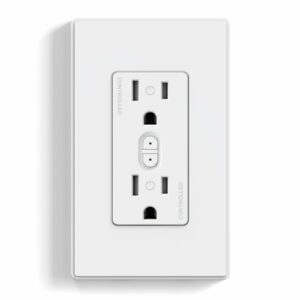 ELEGRP Smart Outlet, Smart in-Wall Outlets Works with Alexa and Google Assistant, 2.4GHz Wi-Fi Smart Receptacle, No Hub Required, UL Listed, White, 1 Pack Smart Outlet White 1 product image