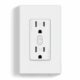 ELEGRP Smart Outlet, Smart in-Wall Outlets Works with Alexa and Google Assistant, 2.4GHz Wi-Fi Smart Receptacle, No Hub Required, UL Listed, White, 1 Pack Smart Outlet White 1 product image