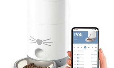 Catit PIXI Smart Automatic Dry Cat Food Feeder, Schedule and Portion Control Meals for Cats, White product image
