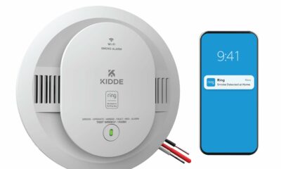Kidde Smart Smoke Detector, Ring App Enabled for Real-Time Notifications, Hardwired Alarm, AA Backup Battery product image