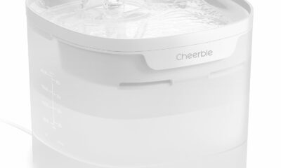 Cheerble Pumpless Cat Water Fountain, 2L/67oz Automatic Pet Fountain, Elfin E1 Lite Cat Fountain for Drinking, MagDrive™ Technology, Continuous Flow Mode, BPA-Free (White, E1 Lite) White E1 Lite product image