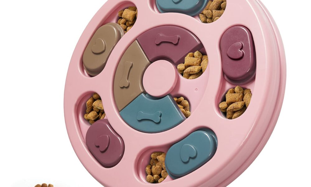 DR CATCH Dog Puzzles,Dogs Food Puzzle Feeder Toys for IQ Training & Mental Enrichment,Dog Treat Puzzle(Pink) product image