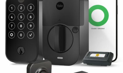Yale Assure Lock 2 Touchscreen with Wi-Fi and Valdosta Lever in Black Suede Black touchscreen Valdosta Lever product image