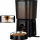 Automatic Cat Feeder with Camera, 4L WiFi Smart Pet Feeder with APP Control, 1080P HD Video,Night Vision,Voice Call, Motion Detection, Dual Power Supply, Supports 5GHz/2.4GHz,for Dogs Cats, Small-Pet Black 4L product image