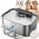 3.2Gal/12L Dog Water Fountain for Large Dogs, Ultra-Quiet Stainless Steel Dog Water Bowl Dispenser with Swirling Water Flow, Pet Water Fountain with Visual Water Level for Large Dogs Cats & Multi-Pet Stainless Steel Pet Fountain product image