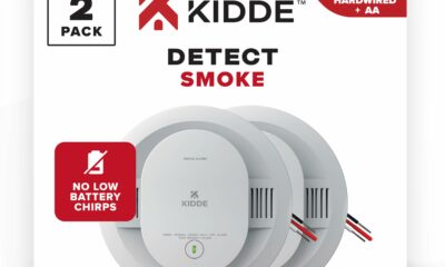 Kidde Hardwired Smoke Detector, AA Battery Backup, Interconnectable, LED Warning Light Indicators, 2 Pack 2 Pack 9th Edition 20SAR product image
