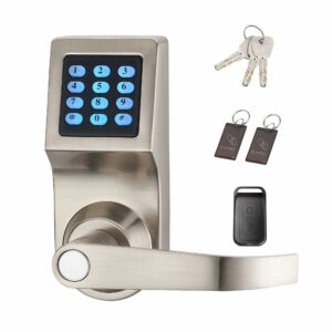 HAIFUAN Digital Door Lock,Unlock with Remote Control, M1 Card, Code and Key,Handle Direction Reversible product image